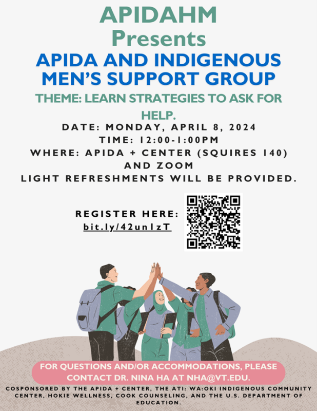 APIDA Heritage Month Presents: APIDA and Indigenous Men’s Support Group