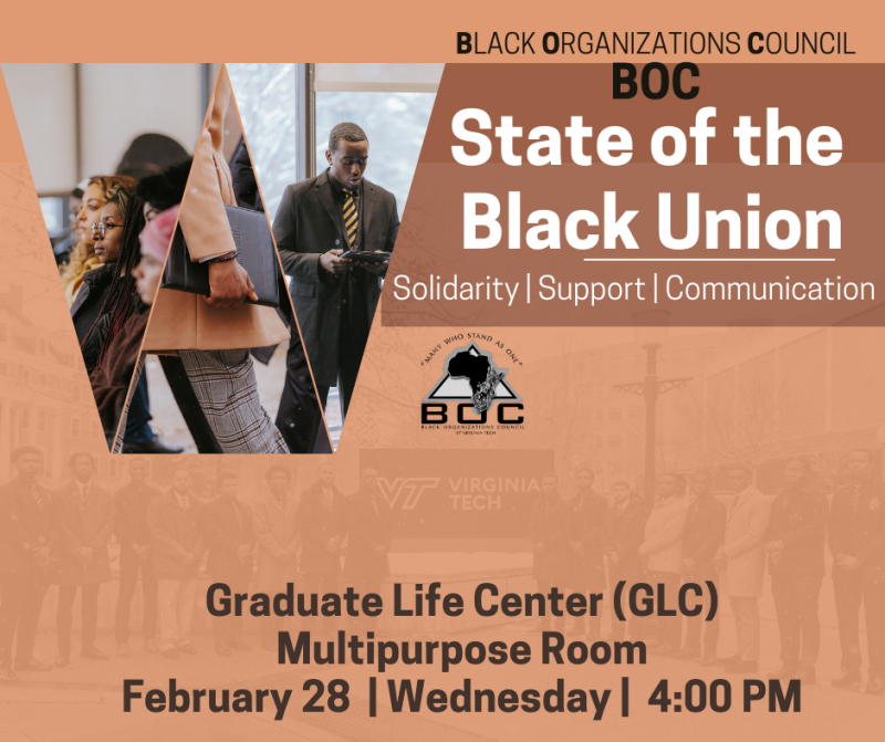 BOC State of the Black Union at the Graduate Life Center February 28 at 4pm