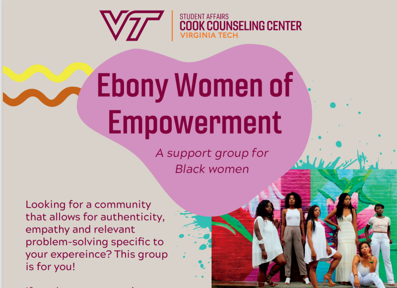 Ebony Women of Empowerment Support Group Flyer for Ebony Women of Empowerment Support Group - February 12