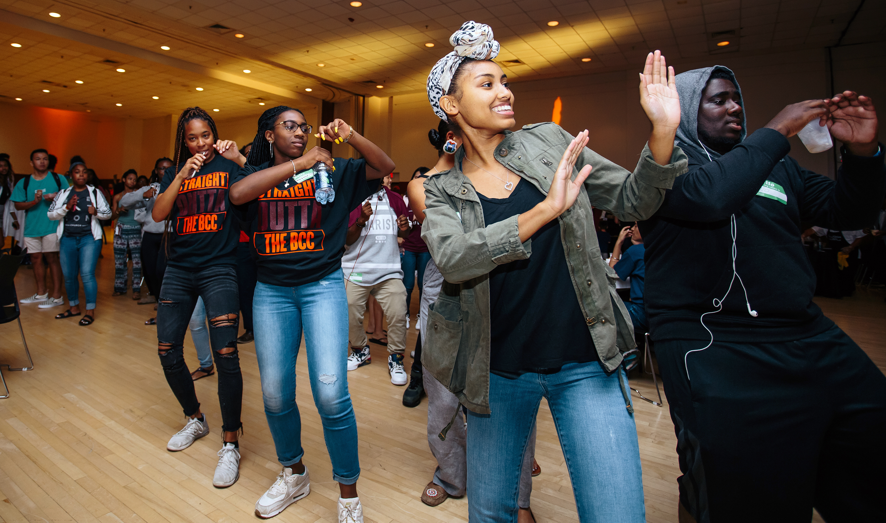 Students at Community Kickoff event